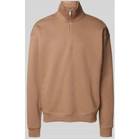 MCNEAL Sweatshirt mit Troyer-Kragen in Mittelbraun, Größe M MCNEAL Sweatshirt mit Troyer-Kragen in Mittelbraun, Größe M von MCNEAL