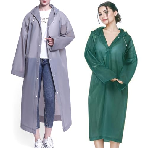MCOLAFU 2 Stück Regenponcho,Regenmantel Regenponcho Herren Damen Wasserdicht, EVA Regenjacke Unisex Wiederverwendbar Regenmantel Poncho Regenbekleidung Regencape für Wandern Camping Radfahren MCOLAFU 2 Stück Regenponcho,Regenmantel Regenponcho Herren Damen Wasserdicht, EVA Regenjacke Unisex Wiederverwendbar Regenmantel Poncho Regenbekleidung Regencape für Wandern Camping Radfahren von MCOLAFU