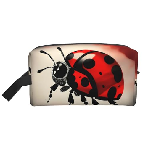 Art Ladybug Tracks Aufbewahrungstasche, kleine Make-up-Tasche für Geldbörse, Reisen, Make-up-Tasche, Mini-Kosmetiktasche für Herren, Art Ladybug Tracks, Einheitsgröße von MDATT