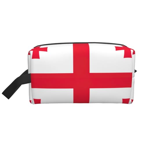 Aufbewahrungstasche mit Flagge von Georgia, kleine Make-up-Tasche für Geldbörse, Reise-Make-up-Tasche, Mini-Kosmetiktasche für Herren, Flagge von Georgien, Einheitsgröße von MDATT