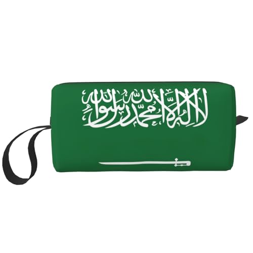 Aufbewahrungstasche mit Flagge von Saudi-Arabien, kleine Make-up-Tasche für Geldbörse, Reise-Make-up-Tasche, Mini-Kosmetiktasche für Herren, Flagge von Saudi-Arabien, Einheitsgröße von MDATT