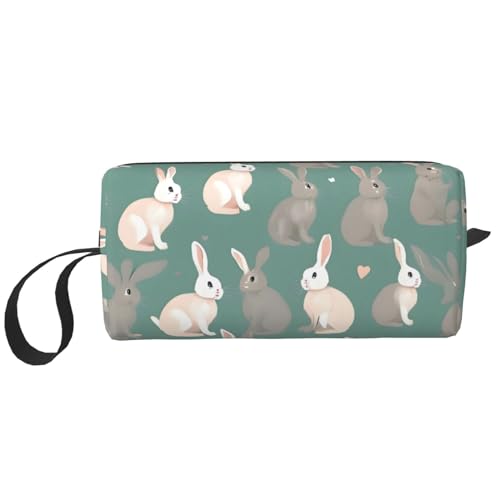 Aufbewahrungstasche mit Kaninchen-Hintergründen, kleine Make-up-Tasche für Geldbörse, Reise-Make-up-Tasche, Mini-Kosmetiktasche für Herren, Kaninchen-Hintergründe, Einheitsgröße von MDATT