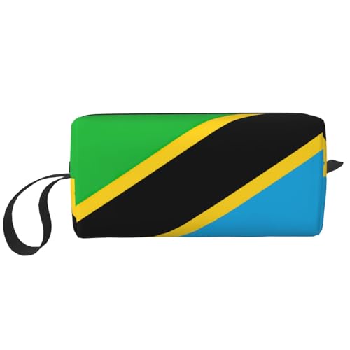 Aufbewahrungstasche mit Tansania-Flagge, kleine Make-up-Tasche für Geldbörse, Reise-Make-up-Tasche, Mini-Kosmetiktasche für Herren, Tansania-Flagge, Einheitsgröße von MDATT