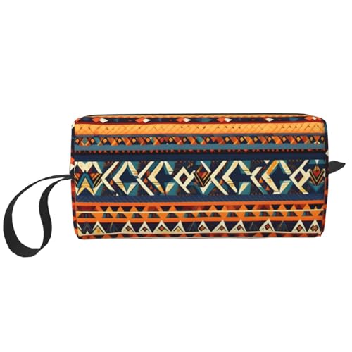 Aufbewahrungstasche mit afrikanischen Nationalmustern, kleine Make-up-Tasche für Geldbörse, Reise-Make-up-Tasche, Mini-Kosmetiktasche für Herren, Afrikanische Nationalmuster, Einheitsgröße von MDATT