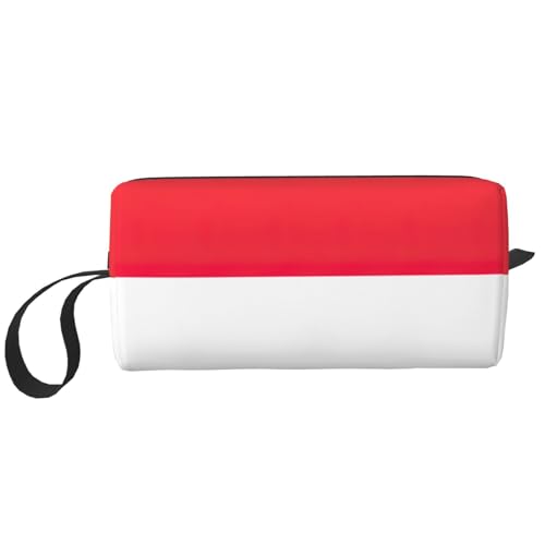 Aufbewahrungstasche mit indonesischer Flagge, kleine Make-up-Tasche für Geldbörse, Reise-Make-up-Tasche, Mini-Kosmetiktasche für Herren, Flagge Indonesiens, Einheitsgröße von MDATT