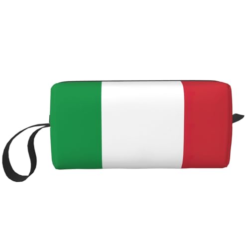 MDATT Aufbewahrungstasche mit italienischer Flagge, kleine Make-up-Tasche für Geldbörse, Reise-Make-up-Tasche, Mini-Kosmetiktasche für Herren, Italien-Flagge, Einheitsgröße von MDATT