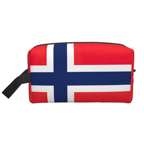 MDATT Aufbewahrungstasche mit norwegischer Flagge, kleine Make-up-Tasche für Geldbörse, Reise-Make-up-Tasche, Mini-Kosmetiktasche für Herren, Norwegische Flagge, Einheitsgröße von MDATT