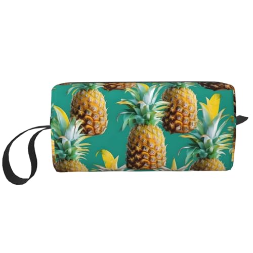 Aufbewahrungstasche mit tropischer Ananas, kleine Make-up-Tasche für Geldbörse, Reise-Make-up-Tasche, Mini-Kosmetiktasche für Herren, Tropische Ananas, Hawaii, Einheitsgröße von MDATT