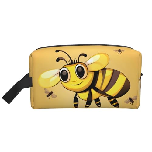 Niedliche Cartoon-Bienen-Aufbewahrungstasche, kleine Make-up-Tasche für Geldbörse, Reise-Make-up-Tasche, Mini-Kosmetiktasche für Herren, Niedliche Cartoon-Biene, Einheitsgröße von MDATT