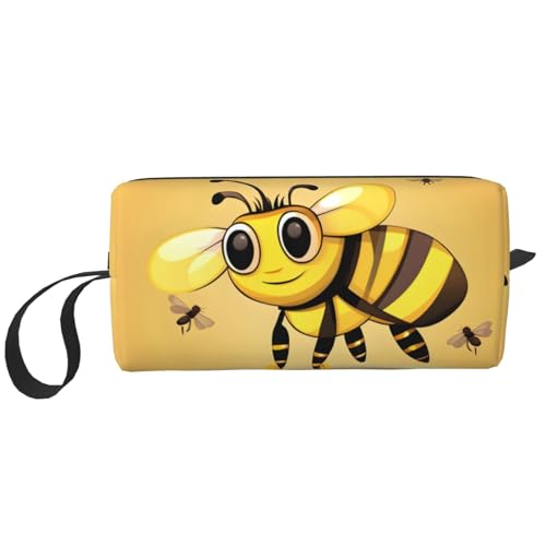 Niedliche Cartoon-Bienen-Aufbewahrungstasche, kleine Make-up-Tasche für Geldbörse, Reise-Make-up-Tasche, Mini-Kosmetiktasche für Herren, Niedliche Cartoon-Biene, Einheitsgröße von MDATT