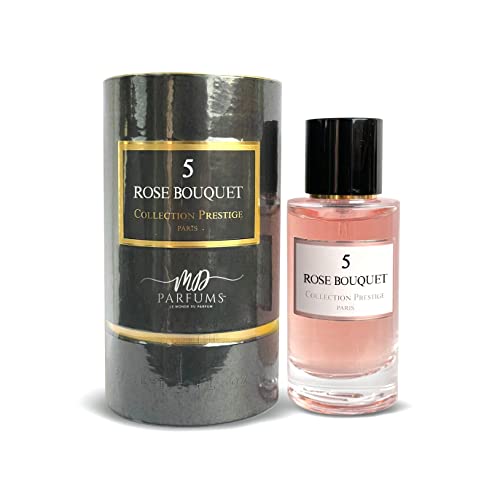 MDPARFUMS Eau de Parfum Rose Bouquet I 50 ml Made in Frankreich I Rose Bouquet Nr. 5 – Kollektion Prestige Paris I Parfüm für Damen von MD PARFUMS LE MONDE DU PARFUM