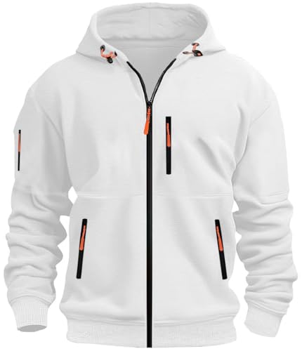 MEDUOLA Herren Kapuzenstrickjacke Sportjacke Jogging Hoodie Jungen & Männer Sweatshirt Reißverschluss Tasche Multifunktionale Strickjacke Hoodie XL,D14 Weiß MEDUOLA Herren Kapuzenstrickjacke Sportjacke Jogging Hoodie Jungen & Männer Sweatshirt Reißverschluss Tasche Multifunktionale Strickjacke Hoodie XL,D14 Weiß von MEDUOLA