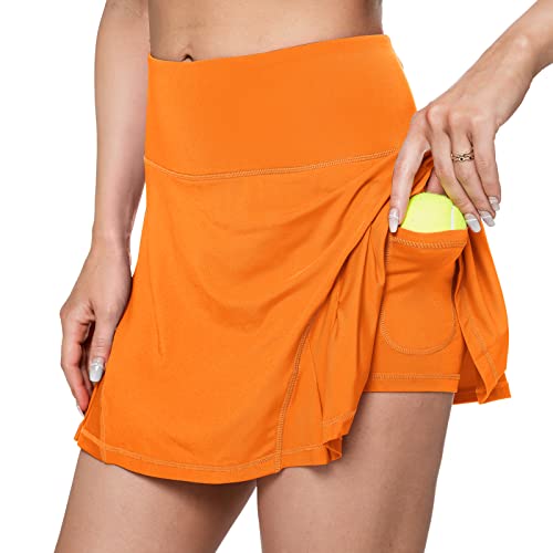 MEETYOO Damen Tennis Skort Summer Mini Tennisröcke Sport Golfrock mit Tasche & Innenhose für Laufen Tennis Golf Uv-Schutz Outdoor Reise von MEETYOO