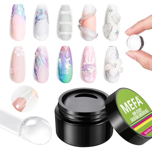 MEFA Feste Builder Gel, 3D Gel Nail Art UVGel zur Nagelverlängerung und Skulpturen, Nägeln, Kunstnägeln, Aufbaugel zum Schnitzen von Mustern Prägung für Nägel Mniküre Transparente 15 g MEFA Feste Builder Gel, 3D Gel Nail Art UVGel zur Nagelverlängerung und Skulpturen, Nägeln, Kunstnägeln, Aufbaugel zum Schnitzen von Mustern Prägung für Nägel Mniküre Transparente 15 g von MEFA