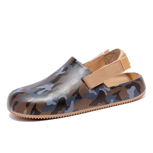 MEIAGDT Herren & Damen Gartenschuhe Unisex Gartenclogs Athletic Pantoletten rutschfeste Weichem Fußbett Sandalen Für Zuhause Küchenschuhe Strand Pool Outdoor Braunes Camouflage 38 MEIAGDT Herren & Damen Gartenschuhe Unisex Gartenclogs Athletic Pantoletten rutschfeste Weichem Fußbett Sandalen Für Zuhause Küchenschuhe Strand Pool Outdoor Braunes Camouflage 38 von MEIAGDT