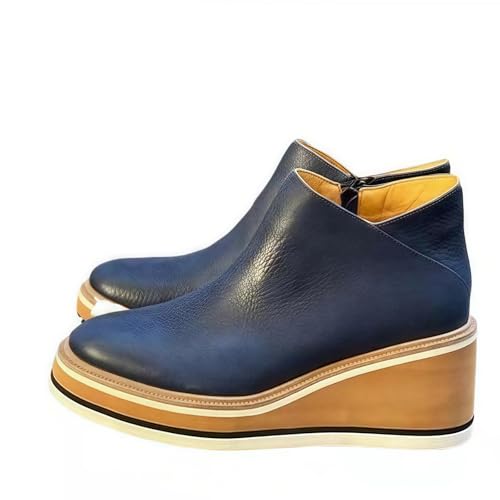 MEIION WOLFF | Orthopädische Damen-Stiefeletten Elegante Damen Stiefeletten mit schrägem Absatz, bequeme Passform, klobiges Design, Reißverschluss MEIION WOLFF | Orthopädische Damen-Stiefeletten Elegante Damen Stiefeletten mit schrägem Absatz, bequeme Passform, klobiges Design, Reißverschluss von MEIION