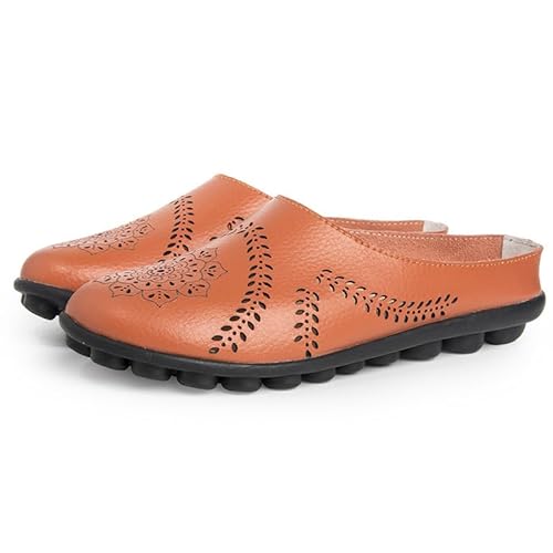 MEIION zentiv OrthoFlexi orthopädische Schuhe Orthopädische Schuhe für Frauen, rutschfeste Gehwear, Casual Leder Sandalen mit Lochmuster von MEIION