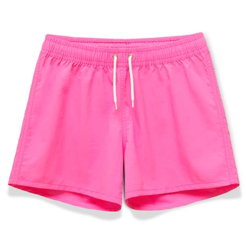 MEILONGER Mädchen Jungen Shorts Badehose Strand Board Shorts Kinder Kurze Leichte Casual Badeanzug Bademode Keine Liner(Pink,14-16) von MEILONGER