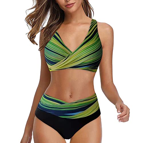 MEIYOUMK Bikinioberteil Schwimm Oberteil Damen Raffhalter Weiss Damen Bikini Bandeau Oberteil Der Bikini Grosse Grössen Bikini Kurze Hose Damen Lässige Short Sommer Casual Kurze Hosen (7-Yellow, XL) von MEIYOUMK