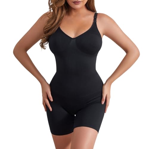 MELARQT Body Shaper Damen Bauchweg, Shapewear Body Damen für Damen Body, Hohe Elastizität Bodysuit Women Shapewear, Shaping Body Damen Effektive Formgebung, Zeig Deine Perfekten Kurven-S von MELARQT