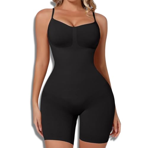 MELARQT Shapewear Body Damen für Damen Body Stark Formend, Body Shaper Damen Bauchweg, Vielseitige Bodysuit Women Shapewear, Gemütlich Shaping Body Damen, Verstellbarer Schultergurt(M) von MELARQT