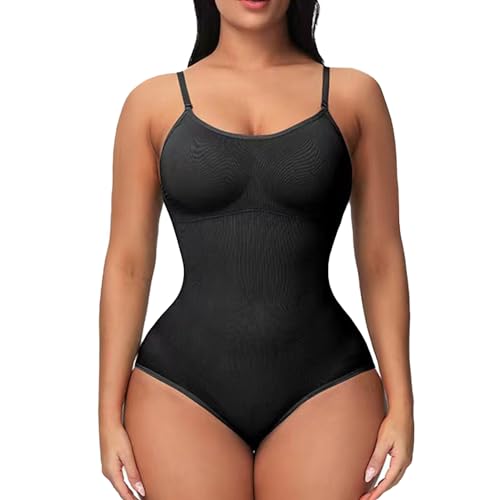 MELARQT Shapewear Damen Body Stark Formend, Bodysuit Women Vielseitige Bauchweg-Effekt, Taillenmieder Shaping Miederbody und Verstellbarer Schultergurt, Atmungsaktiven Materialien-2XL1 von MELARQT