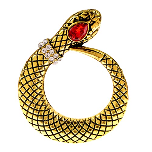 1 Stück Red Strass Eye SnakeLapel Pins For And Men Vintage Animal Cobra Jewelry-Gold, Zinklegierung, PC, Strass von MELRIE