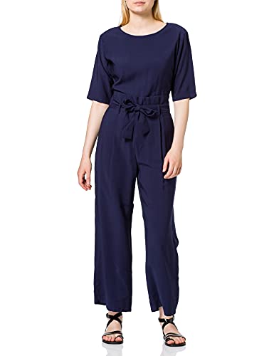 MERAKI Damen Kurzärmeliger Jumpsuit, Blau (Navy), 36 von MERAKI