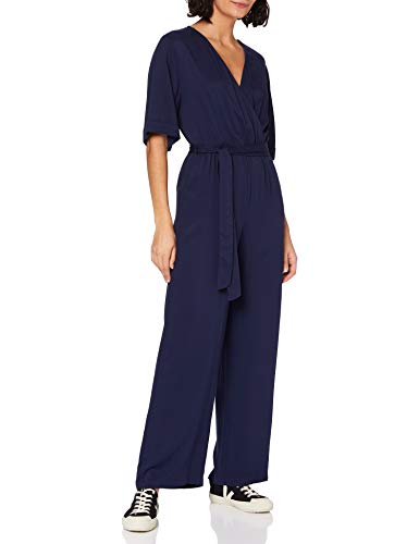 MERAKI Damen Wickel-Jumpsuit, Marineblau, 34 von MERAKI