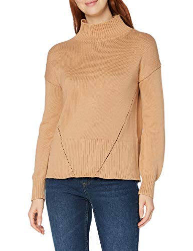 MERAKI Damen Pullover Baumwolle, Kamelbraun, 38 von MERAKI