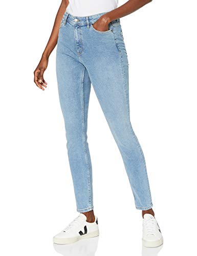 MERAKI Damen Skinny Jeans mit Hohem Bund, Dunkles Marineblau, 36W / 32L von MERAKI