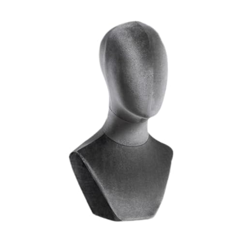 MERIGLARE Büste Schaufensterpuppe Kopf Perücke Display Hut Rack Tuch, Grau MERIGLARE Büste Schaufensterpuppe Kopf Perücke Display Hut Rack Tuch, Grau von MERIGLARE