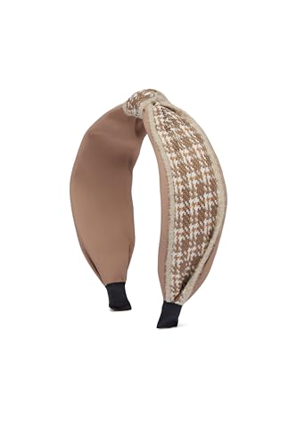 Haarreif Haarband Stirnband Kopfband Knoten Vintage Retro Style Textil Damen Haarschmuck (weiß, beige) von MERSADA