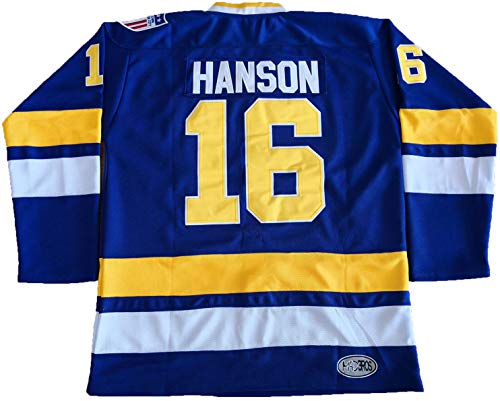 Herren Hanson Brother 16 Jack 17 Steve 18 Jeff Charlestown Chiefs Film-Hockey-Trikot - - X-Groß von MESOSPERO