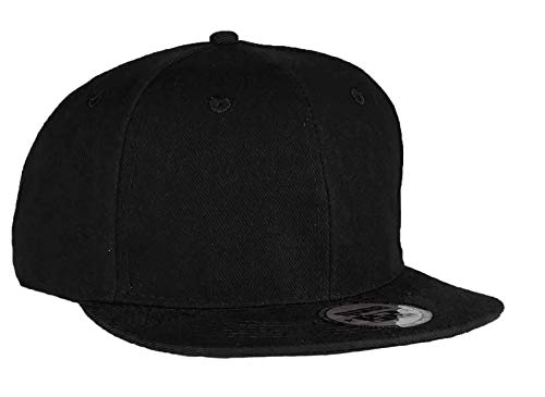 MFAZ Morefaz Ltd Jugend Baseball Kappe Kinder Mütze Basecap Mädchen Junge Schwarz Twill Snapback (Plain Black) von MFAZ Morefaz Ltd