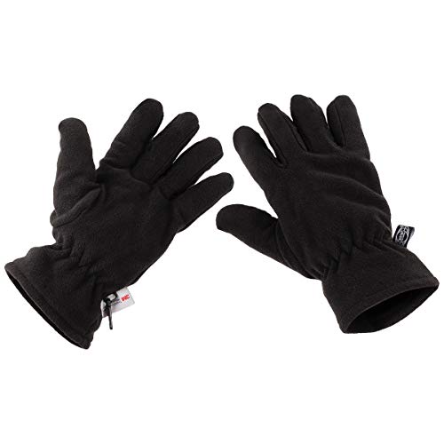 MFH 15403 Fleece-Handschuhe mit 3M Thinsulate Insulation (Schwarz/XL) von MFH
