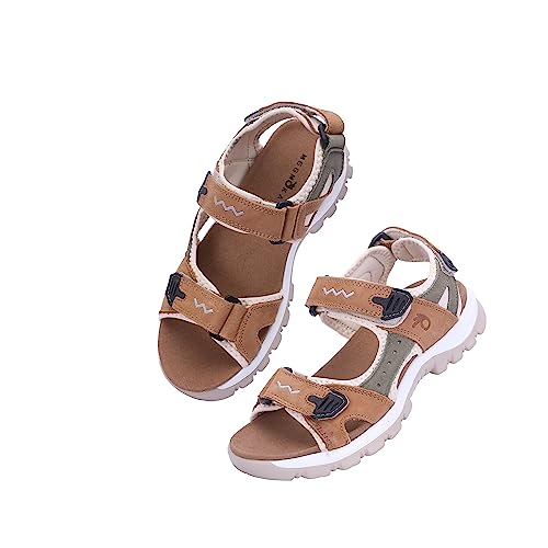 Damen Sportliche Sandalen Offene Zehe Wandern Outdoor Sandalen Sport Casual Strand Sandalen,Braun,36 von MGGMOKAY