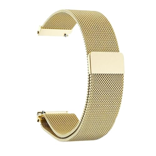 MGHN 12mm-22mm Edelstahl Quick Release Mesh Armband Männer Frauen Magnetische Smart Strap Mit Werkzeug (Color : Gold, Size : 14mm) von MGHN