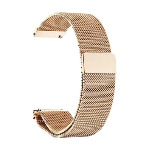 MGHN 12mm-22mm Edelstahl Quick Release Mesh Armband Männer Frauen Magnetische Smart Strap Mit Werkzeug (Color : Rose gold, Size : 16mm) von MGHN