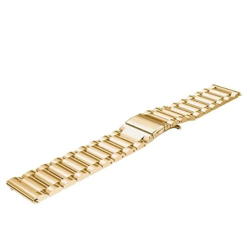 MGHN 18 20 22 24mm Quick Release Edelstahl Uhrenarmband for Frauen Männer Universal Armband Uhr Zubehör Mit Werkzeug (Color : Gold, Size : 18mm) von MGHN