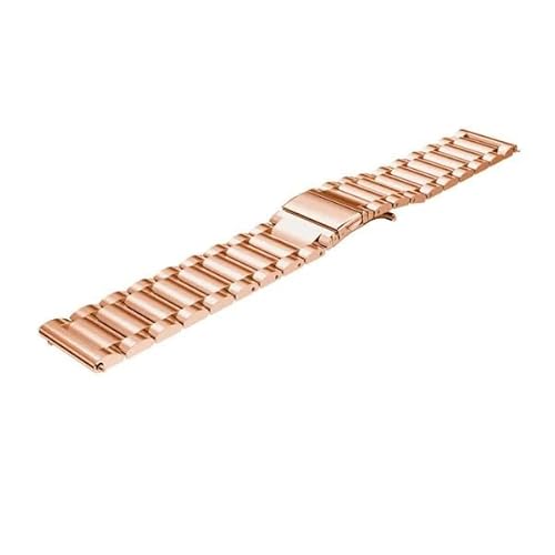 MGHN 18 20 22 24mm Quick Release Edelstahl Uhrenarmband for Frauen Männer Universal Armband Uhr Zubehör Mit Werkzeug (Color : Rose Gold, Size : 18mm) von MGHN