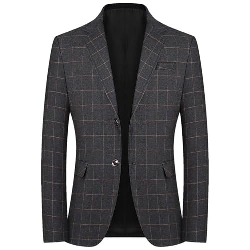 Anzug Herren Arbeitsbüro Jacken Langarm Leicht Große Größen Blazerjacke mit Knöpfe Langarm Blazer Arbeit Geschäft Büro Jacke Casual Tunika Dünn Revers Mantel Einfarbig Oberteil Sportlich Modern Büro von MGSFGlk