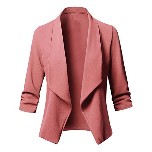 Blazer Damen Sportlich Blazerjacke Geschäft Arbeits Tops Lässige Anzüge Bolero Sportlich Anzugjacke Modern Pullover Große Größen Jackett Winter Business Blazer Einfarbig Dünn Tunika Leicht Büro von MGSFGlk