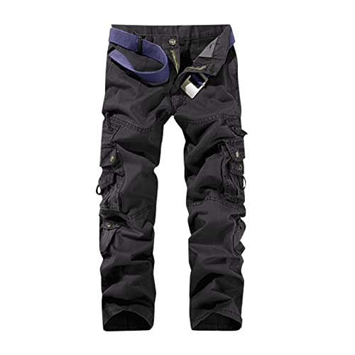 Cargohose Herren Breite Stretch Arbeitshosen Casual Cargo Hosen Mit Taschen Jogginghose Bequeme Hosen Regular Fit Outdoor Hosen Lange Hose Freizeit Trainingshose Loose Trekkinghose Wanderhose von MGSFGlk