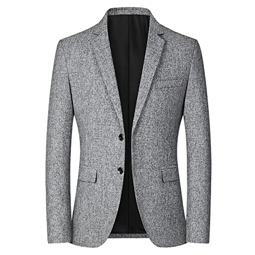 MGSFGlk Blazer Herren Kurzblazer Casual mit Tasche Slim Blazerjacke Arbeit Revers Mantel Einfarbig Wärmer Arbeitsbüro Jacken Leicht Tunika Herbst Büro Jacke Business Sakko Elegant Dünn Festlich von MGSFGlk