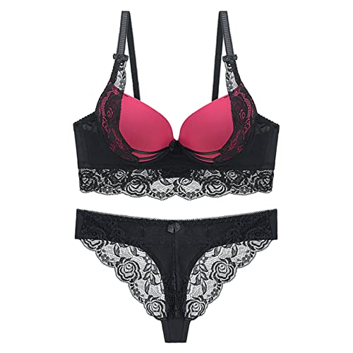 MGSFGlk Dessous Sexy Set Offen Sexy Push Up BH Erotiek Wäsche Für Frauen Sex Mollige Lace Spitze BH Und String Dessous Damen Sexy Unterwäsche Weihnachten von MGSFGlk