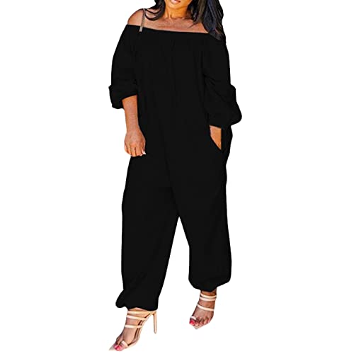 MGSFGlk Jumpsuit Damen Sommer Elegant Sommer Baggy Latzhose Frauen Sommer Jeans Bunte Druck Overall Elegant Festlich Langarm Loose Fit Arbeitshosen Mädchen Weiss Overalls Leinenhose von MGSFGlk