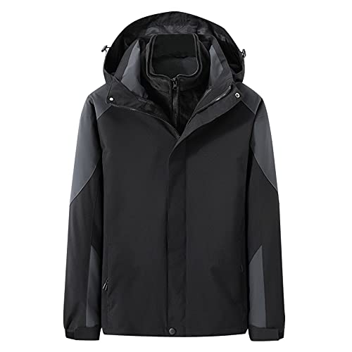 MGSFGlk Regenjacke Herren Wasserdicht Atmungsaktiv, Männer Mit Kapuze Männe Sonnenschutz Mit Reißverschluss Herren Verstaubar Regenmantel Funktionsjacke Basic Sport von MGSFGlk