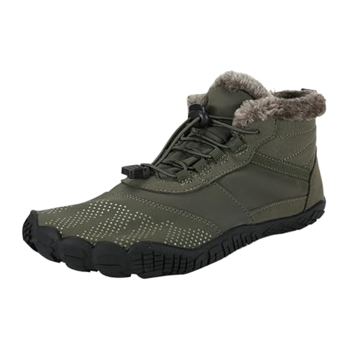 Zehenschuhe Herren Laufschuhe Warme Traillaufschuhe Slip on Fitnessschuhe Warm Trailrunning Schuhe Wasserdicht Lässige Winterschuhe Trail Winter Weit Schuhe Atmungsaktive Schneestiefel Wandern von MGSFGlk