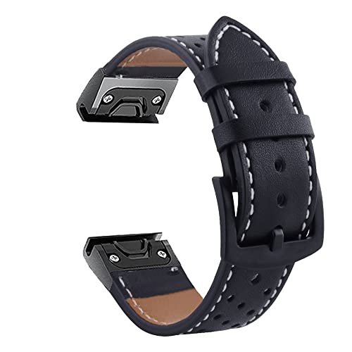 MGTCAR 22 26 mm Sportarmband für Garmin Fenix 6 6S 6X Pro 5X 5 Plus 3HR 935 S60 D2 Enduro Schnellverschluss-Lederarmband Correa, 22mm Fenix 7, Achat von MGTCAR